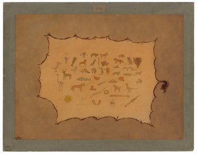 Ojibbeway ローブの複製 作： George Catlin