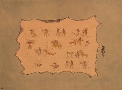 Mah-to-toh-pa のローブの複製 - Mandan、18611869。 作： George Catlin