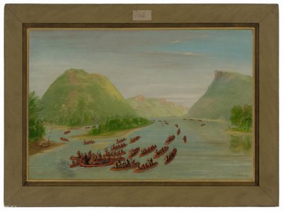 ヘネピン神父と 2 人の仲間がスー族によって囚人にされました。 1680年4月 作： George Catlin