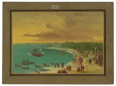 エリー湖におけるグリフィン号の初航海。1679年8月7日 作： ジョージ・カトリン