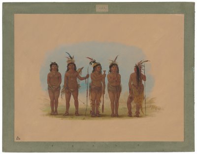 カリブインディアン5人 作： George Catlin