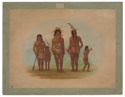 5人のイキト・インディアン 作： George Catlin