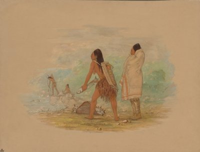 フラットヘッド インディアン、1861 年。 作： George Catlin