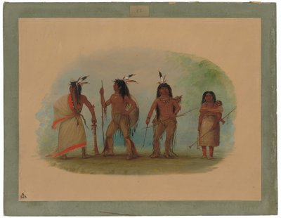 4 つのアパッチ インディアン 作： George Catlin