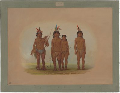 4 つの Macouchi インディアン 作： George Catlin