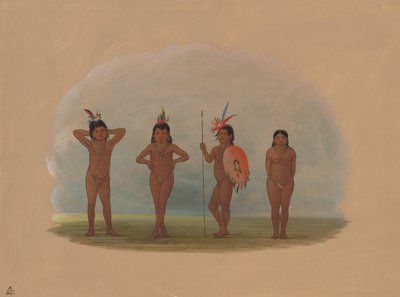 ズルマティの 4 人の子供、18541869。 作： George Catlin