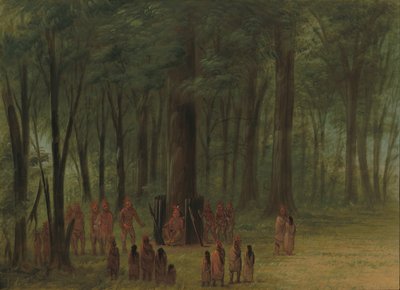 ブラックホークの葬儀 - Saukie、18611869。 作： George Catlin