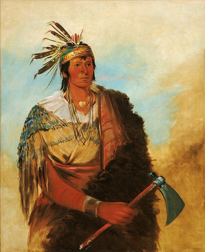 Go-to-ków-pah-ah、独り立ち、名勇、 作： George Catlin