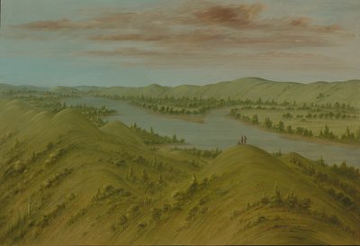 グラッシー ブラフス、アッパー ミズーリ州、18611869。 作： George Catlin