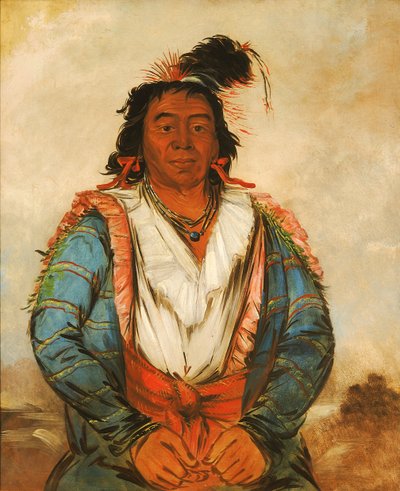1834年、勇敢なホースプトゥオカウジー。 作： George Catlin