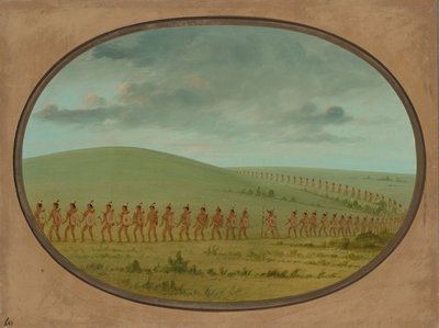 インディアン ファイル - アイオワ州、18611869。 作： George Catlin