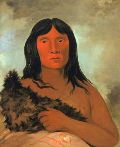 Kay-ée-qua-da-kúm-ee-gísh-kum、足で地面を試す者、1836 年。 作： George Catlin