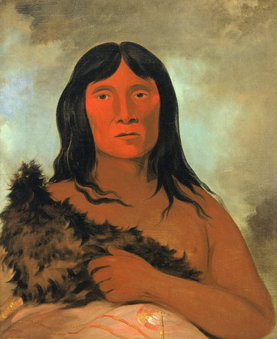 ケイ・エ・クア・ダ・クム・イー・ギシュ・クム、足で地面を試す者 作： George Catlin
