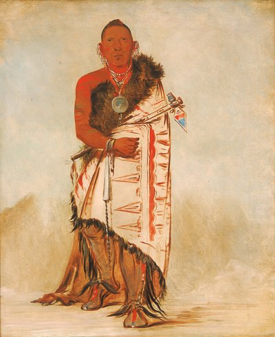 Ki-hó-go-waw-shú-shee、勇敢な酋長、部族長、1832 年。 作： George Catlin