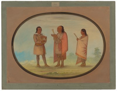 キカプー・インディアンの説教と祈り 作： George Catlin