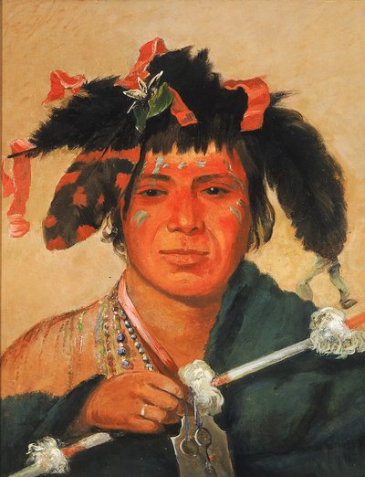 コ・マン・イ・キン・オ・ホー、小さなクジラ、勇敢な男 作： George Catlin