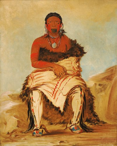 ラシャ・ル・スターウ・ヒックス、マン・チーフ、共和国ポーニー族 作： George Catlin