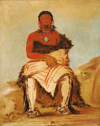 Lá-shah-le-stáw-hix、Man Chief、共和党ポーニー、1832 年。 作： George Catlin