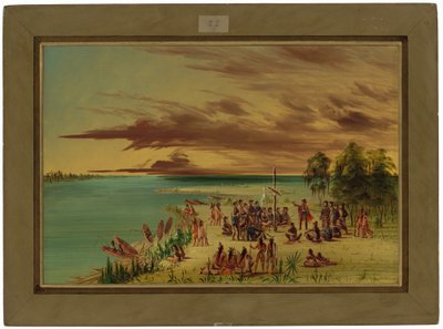 フランスのためにルイジアナを主張するラ・サール。 1682年4月9日 作： George Catlin