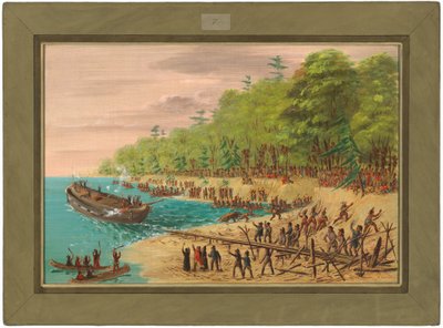 グリフィンの打ち上げ。 1679年7月 作： George Catlin