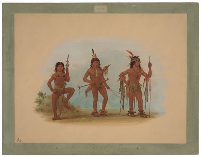 二人の戦士を持つLenguaの薬師 作： George Catlin