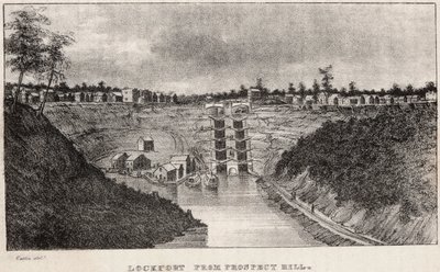 プロスペクトヒルからのロックポート 作： George Catlin
