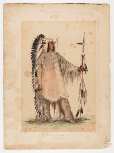 マンダンの酋長マ・ト・パ 作： George Catlin