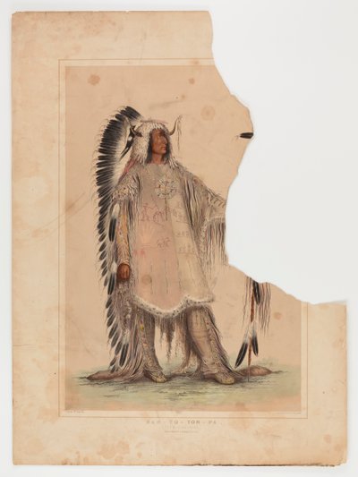 マンダンの酋長マ・ト・パ 作： George Catlin