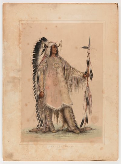 マンダンの酋長マ・ト・パ 作： George Catlin