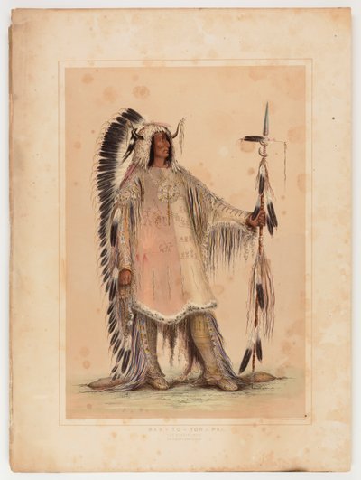 マンダンの酋長マ・ト・パ 作： George Catlin