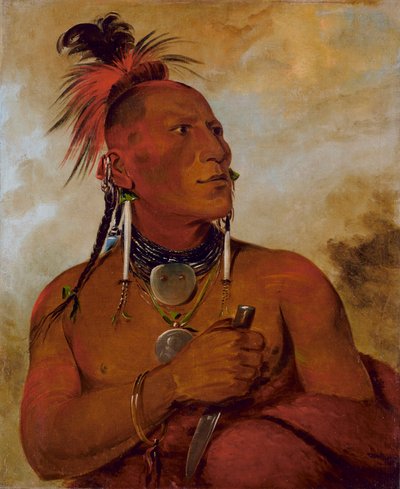 Meach-o-shin-gaw, Little White Bear, a Distinguished Brave, 1832. 作： George Catlin