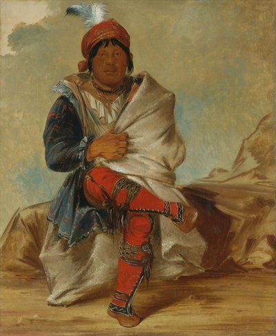 1838年、部族長のミック・エ・ノ・パー。 作： George Catlin