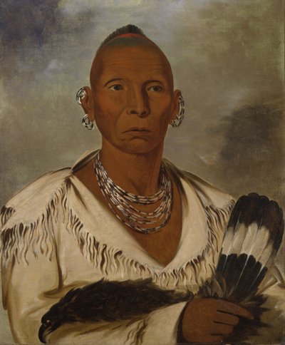 ブラックホーク、著名なサックチーフ、 作： George Catlin