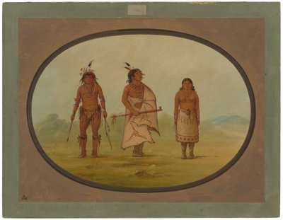 戦士のモハーベ族長とその妻 作： George Catlin