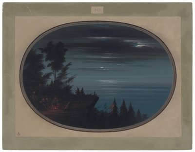 夜のナヤス村 作： George Catlin