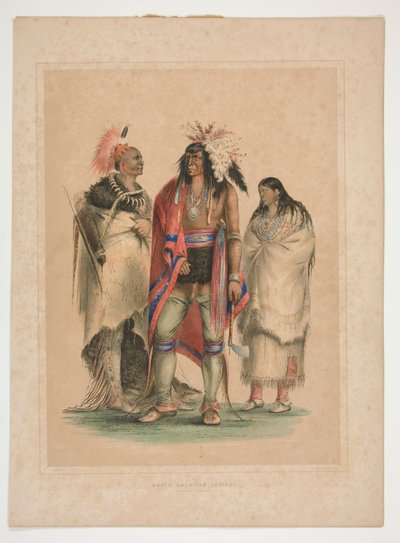北米インディアン、pl。 北米インディアン ポートフォリオの 1 人 作： George Catlin