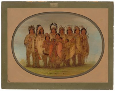 パリのオジブウェイインディアン 作： George Catlin