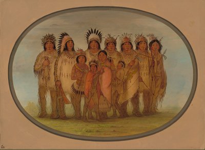 パリのオジベウェイインディアン、18611869。 作： George Catlin