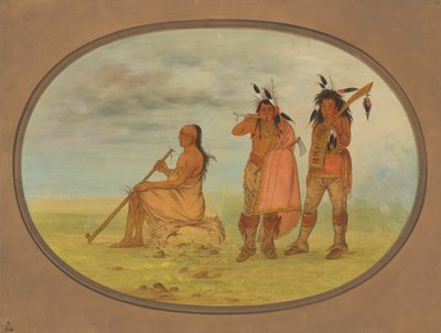 古いメノモニー チーフと 2 人の若いボー、18611869。 作： George Catlin