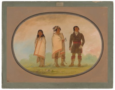 オネイダ族長とその妹、そして宣教師 作： George Catlin
