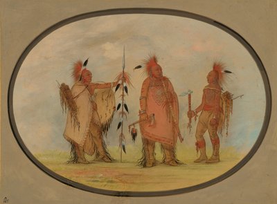 オーセージ チーフと 2 人の戦士、18611869。 作： George Catlin