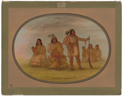 オセオラと 4 人のセミノール インディアン 作： George Catlin