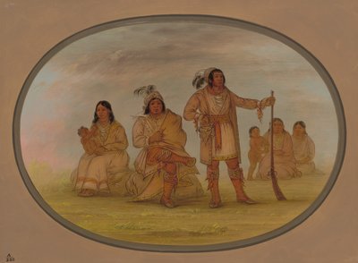 オセオラと 4 人のセミノリー インディアン、18611869。 作： George Catlin