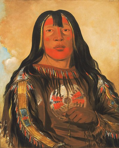 ペー・トー・ペー・キッス、鷲の肋骨、ピエガンの酋長 作： George Catlin