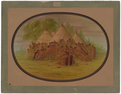 パイプダンス - Assinneboine 作： George Catlin