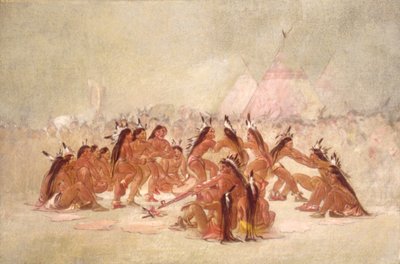 パイプダンス、アシニボイン 作： George Catlin