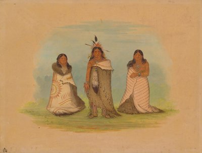 1861 年、プンカ インディアン。 作： George Catlin