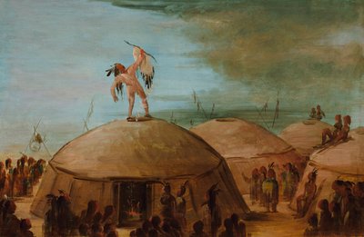 マンダン族の雨乞い 作： George Catlin