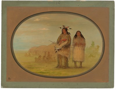 リッカリー族長とその妻 作： George Catlin
