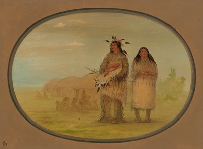 リッカリー族長とその妻、18611869。 作： George Catlin